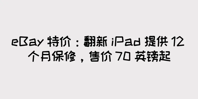eBay 特价：翻新 iPad 提供 12 个月保修，售价 70 英镑起