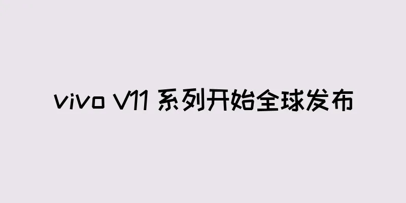 vivo V11 系列开始全球发布