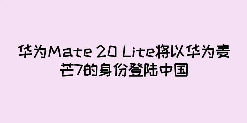 华为Mate 20 Lite将以华为麦芒7的身份登陆中国