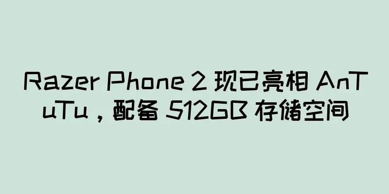 Razer Phone 2 现已亮相 AnTuTu，配备 512GB 存储空间