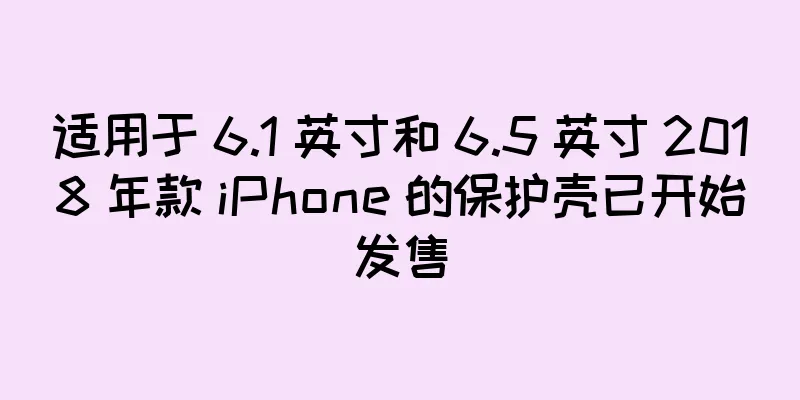 适用于 6.1 英寸和 6.5 英寸 2018 年款 iPhone 的保护壳已开始发售