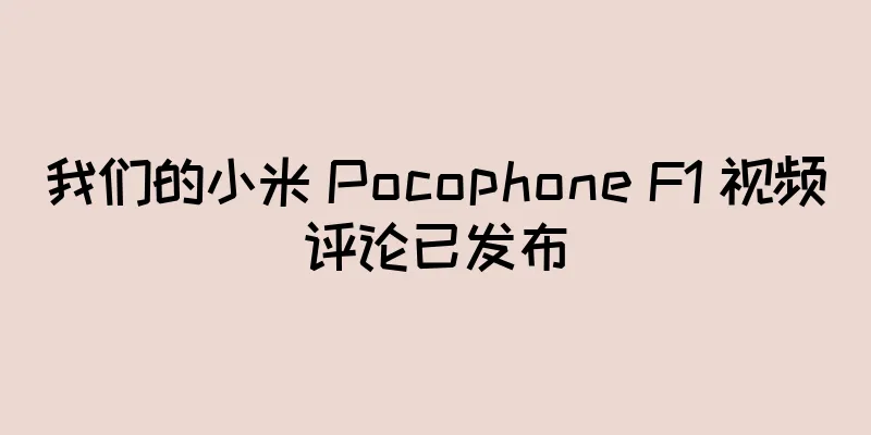 我们的小米 Pocophone F1 视频评论已发布