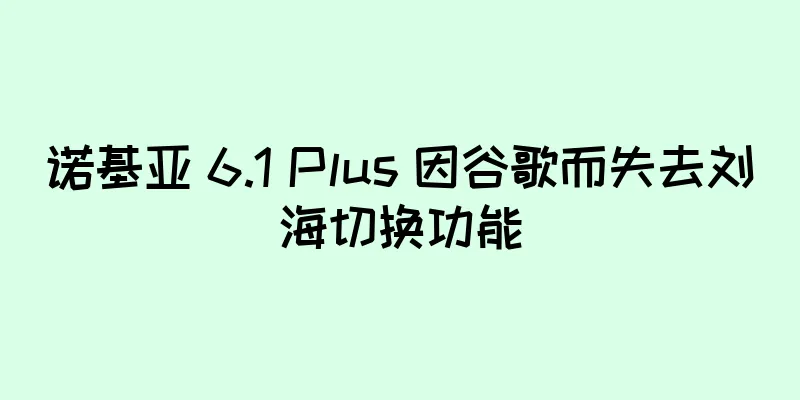 诺基亚 6.1 Plus 因谷歌而失去刘海切换功能