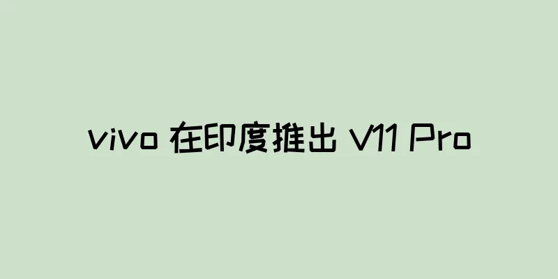 vivo 在印度推出 V11 Pro