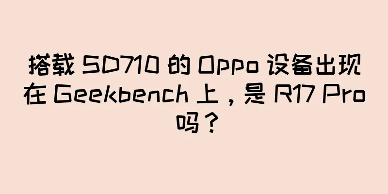 搭载 SD710 的 Oppo 设备出现在 Geekbench 上，是 R17 Pro 吗？