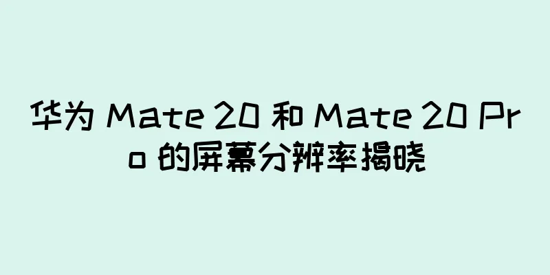 华为 Mate 20 和 Mate 20 Pro 的屏幕分辨率揭晓
