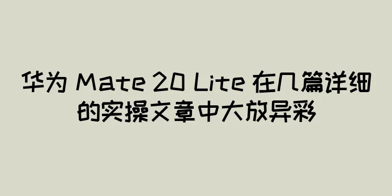 华为 Mate 20 Lite 在几篇详细的实操文章中大放异彩