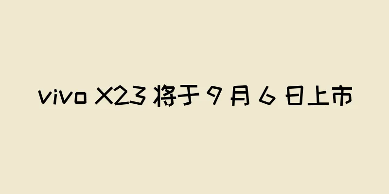vivo X23 将于 9 月 6 日上市