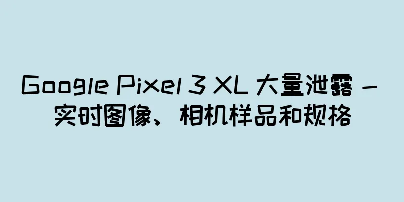 Google Pixel 3 XL 大量泄露 - 实时图像、相机样品和规格