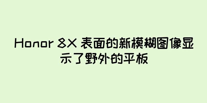 Honor 8X 表面的新模糊图像显示了野外的平板