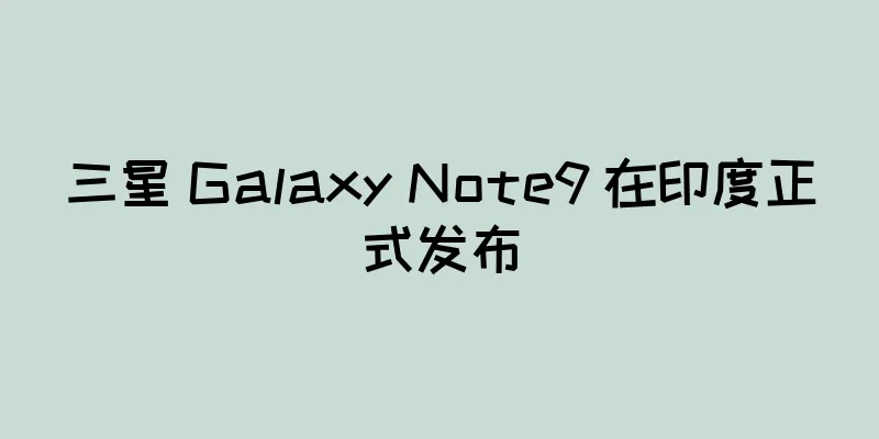 三星 Galaxy Note9 在印度正式发布