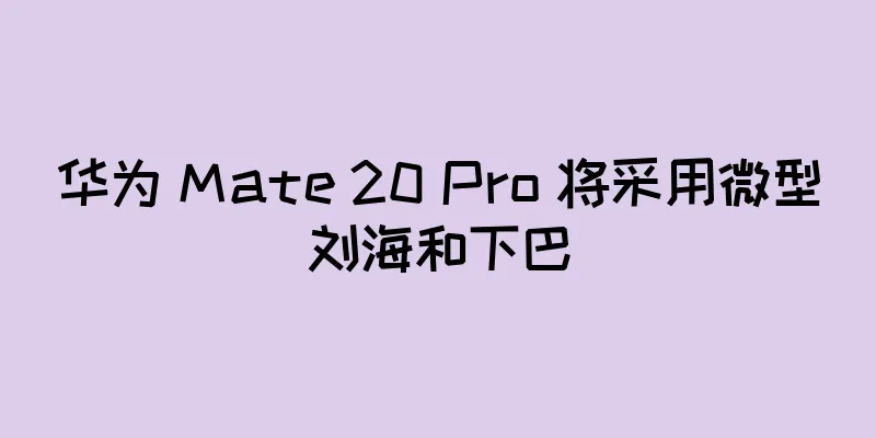 华为 Mate 20 Pro 将采用微型刘海和下巴
