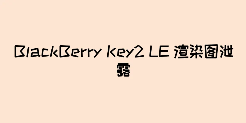 BlackBerry Key2 LE 渲染图泄露