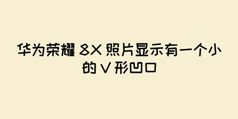 华为荣耀 8X 照片显示有一个小的 V 形凹口