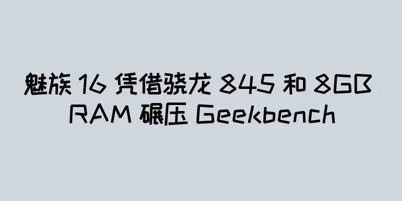 魅族 16 凭借骁龙 845 和 8GB RAM 碾压 Geekbench