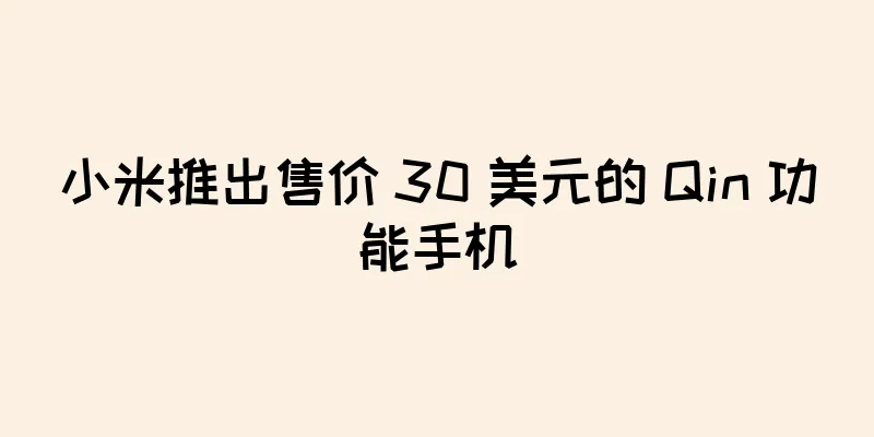小米推出售价 30 美元的 Qin 功能手机
