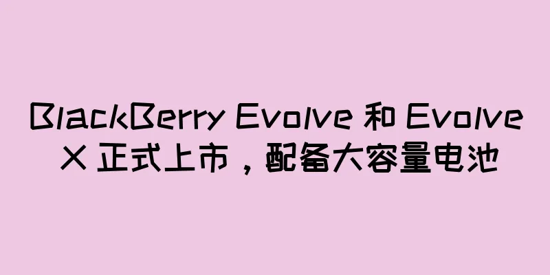 BlackBerry Evolve 和 Evolve X 正式上市，配备大容量电池