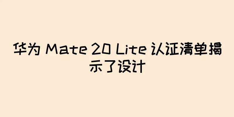 华为 Mate 20 Lite 认证清单揭示了设计