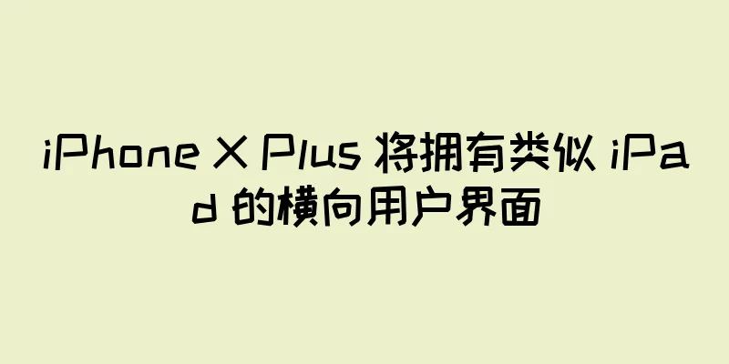iPhone X Plus 将拥有类似 iPad 的横向用户界面