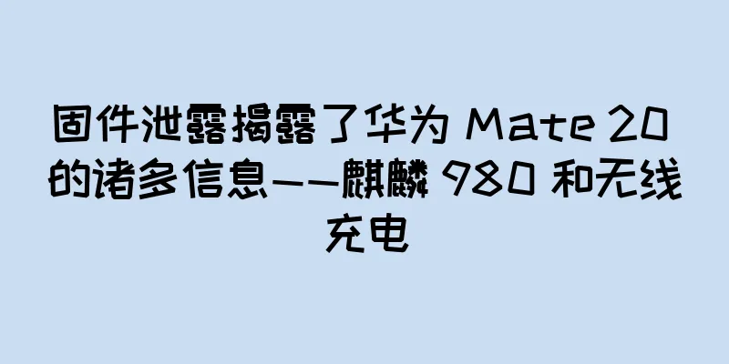 固件泄露揭露了华为 Mate 20 的诸多信息——麒麟 980 和无线充电