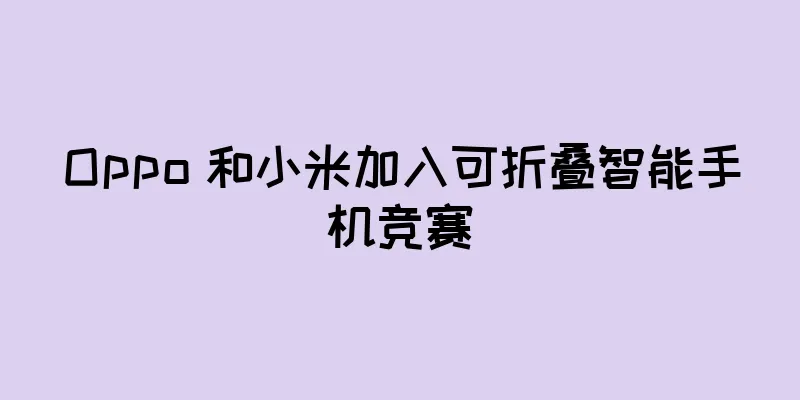 Oppo 和小米加入可折叠智能手机竞赛