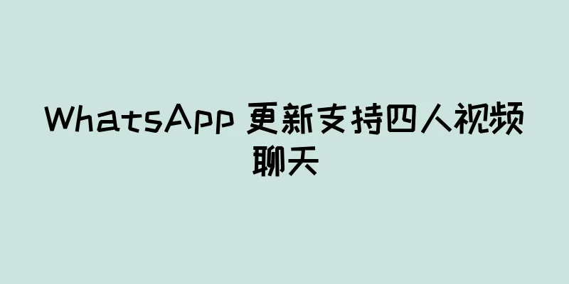 WhatsApp 更新支持四人视频聊天