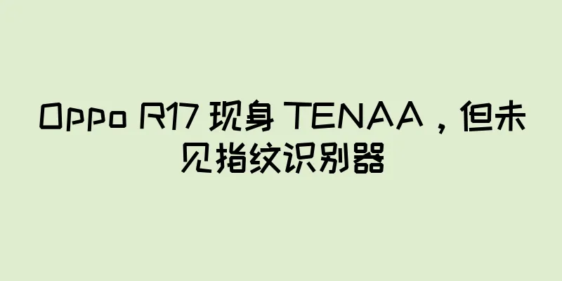 Oppo R17 现身 TENAA，但未见指纹识别器