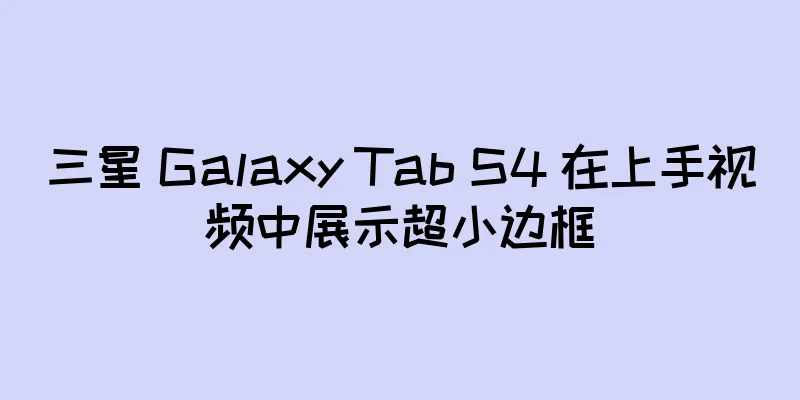 三星 Galaxy Tab S4 在上手视频中展示超小边框
