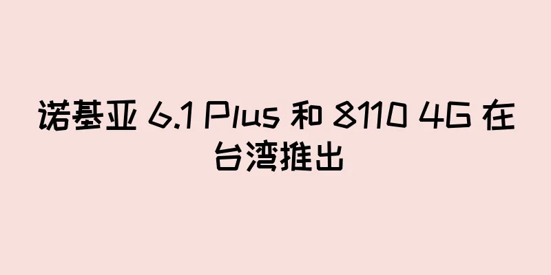 诺基亚 6.1 Plus 和 8110 4G 在台湾推出