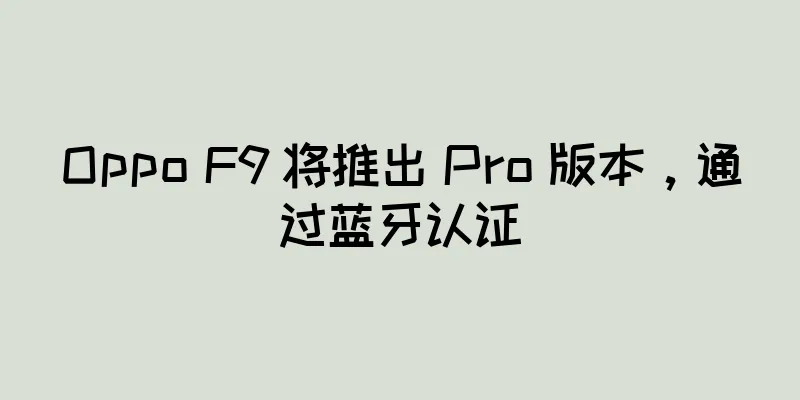 Oppo F9 将推出 Pro 版本，通过蓝牙认证