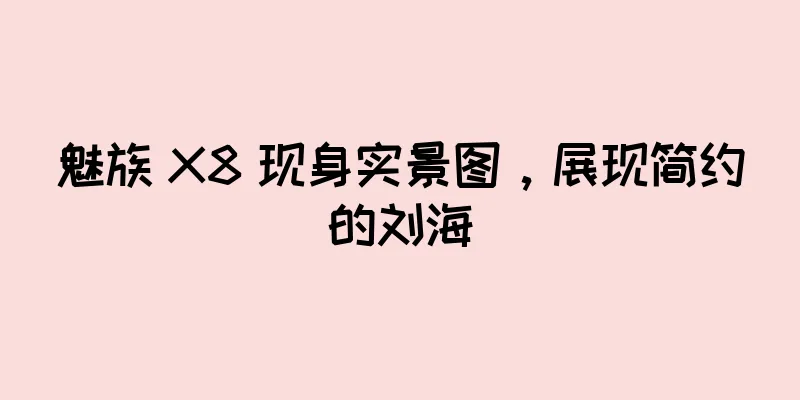 魅族 X8 现身实景图，展现简约的刘海
