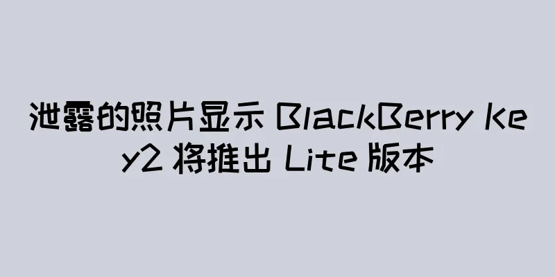 泄露的照片显示 BlackBerry Key2 将推出 Lite 版本