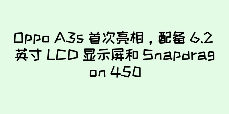Oppo A3s 首次亮相，配备 6.2 英寸 LCD 显示屏和 Snapdragon 450