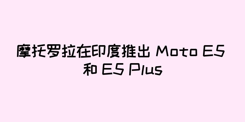 摩托罗拉在印度推出 Moto E5 和 E5 Plus