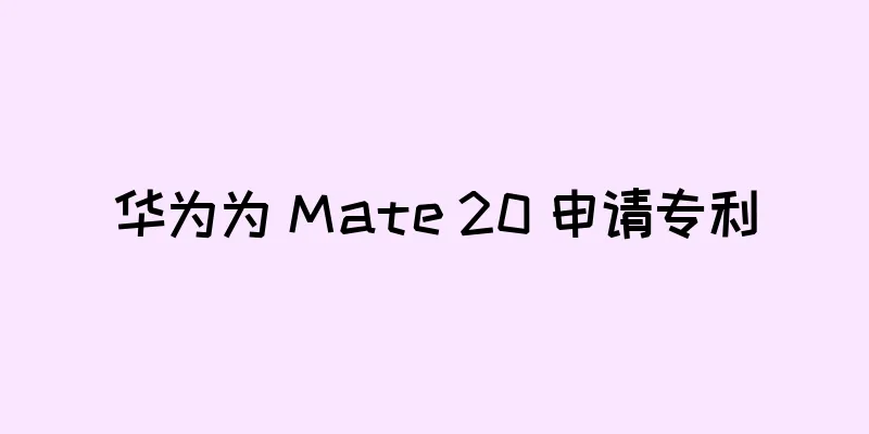 华为为 Mate 20 申请专利