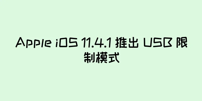 Apple iOS 11.4.1 推出 USB 限制模式