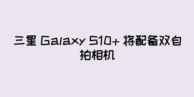 三星 Galaxy S10+ 将配备双自拍相机