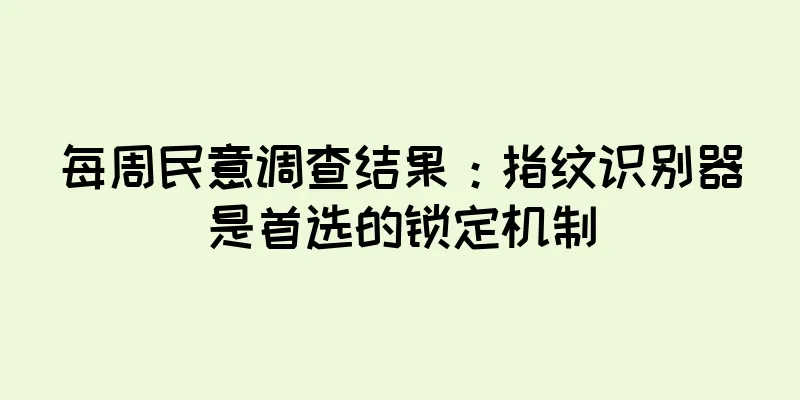 每周民意调查结果：指纹识别器是首选的锁定机制