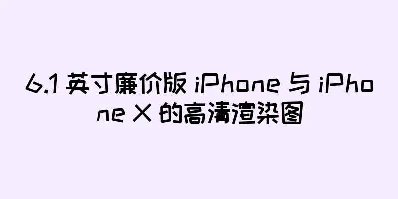 6.1 英寸廉价版 iPhone 与 iPhone X 的高清渲染图