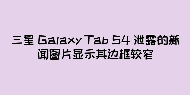 三星 Galaxy Tab S4 泄露的新闻图片显示其边框较窄