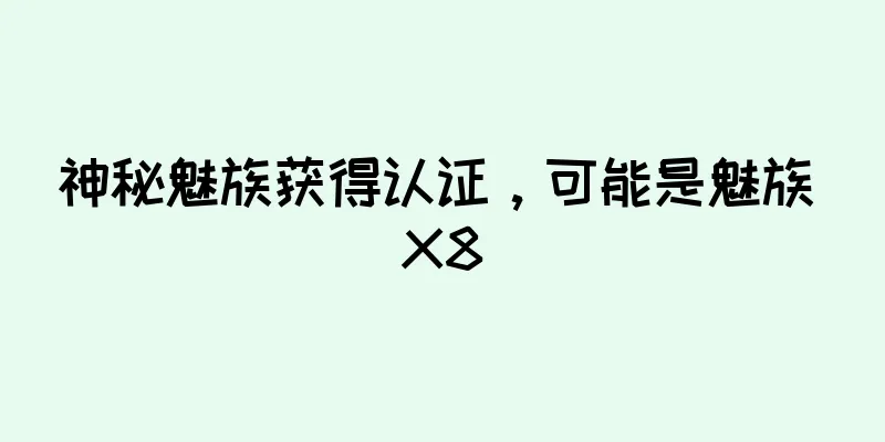 神秘魅族获得认证，可能是魅族 X8