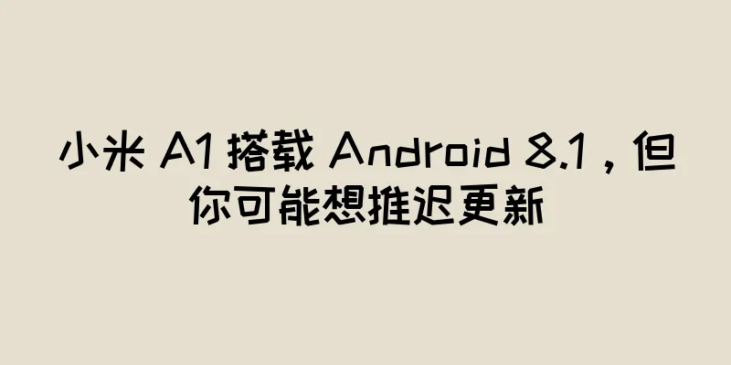 小米 A1 搭载 Android 8.1，但你可能想推迟更新
