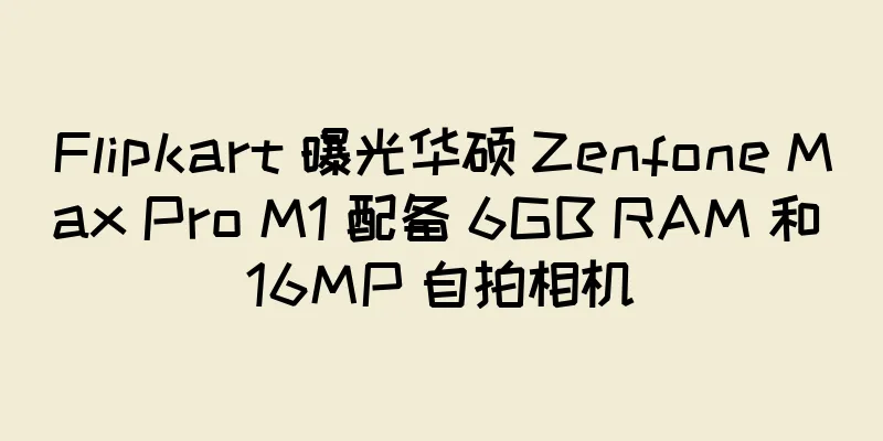 Flipkart 曝光华硕 Zenfone Max Pro M1 配备 6GB RAM 和 16MP 自拍相机