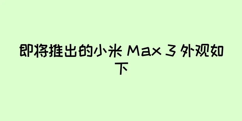 即将推出的小米 Max 3 外观如下