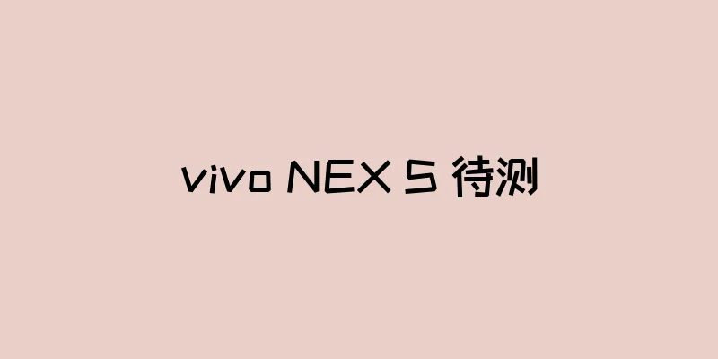 vivo NEX S 待测