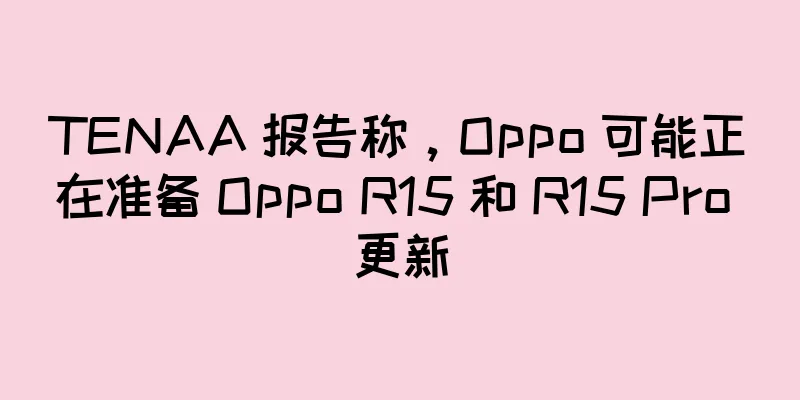 TENAA 报告称，Oppo 可能正在准备 Oppo R15 和 R15 Pro 更新