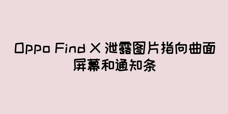 Oppo Find X 泄露图片指向曲面屏幕和通知条
