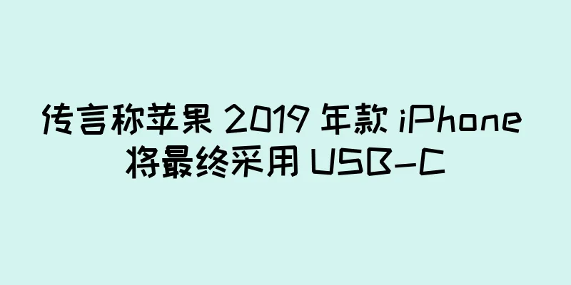 传言称苹果 2019 年款 iPhone 将最终采用 USB-C