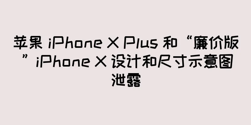 苹果 iPhone X Plus 和“廉价版”iPhone X 设计和尺寸示意图泄露