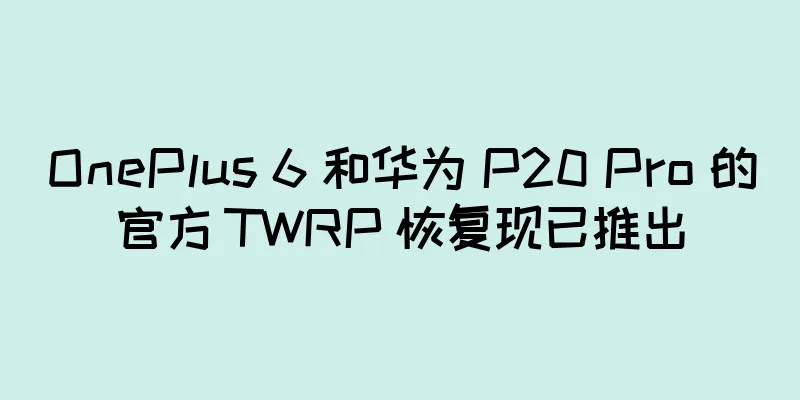 OnePlus 6 和华为 P20 Pro 的官方 TWRP 恢复现已推出
